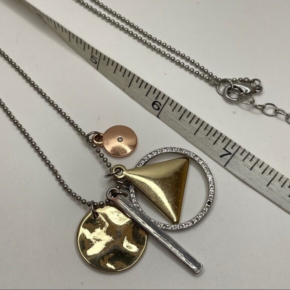 American Eagle Outfitters AEO Gold and Silver Tone Charm Long Necklace - Picture 4 of 4